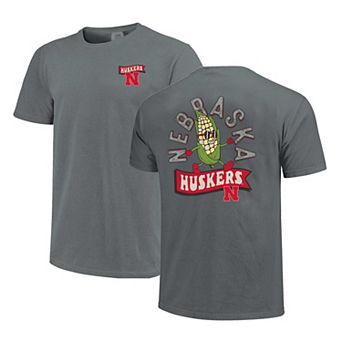 Unisex Gray Nebraska Huskers Retro Mascot Hyper Local Comfort Colors T-Shirt