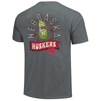 Unisex Gray Nebraska Huskers Retro Mascot Hyper Local Comfort Colors T-Shirt