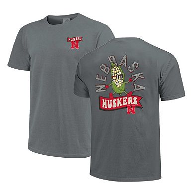 Unisex Gray Nebraska Huskers Retro Mascot Hyper Local Comfort Colors T-Shirt
