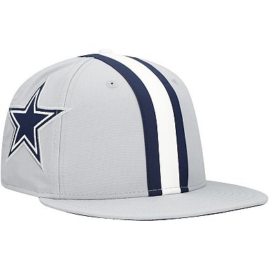 Men's New Era Gray Dallas Cowboys Helmet 9FIFTY Snapback Hat