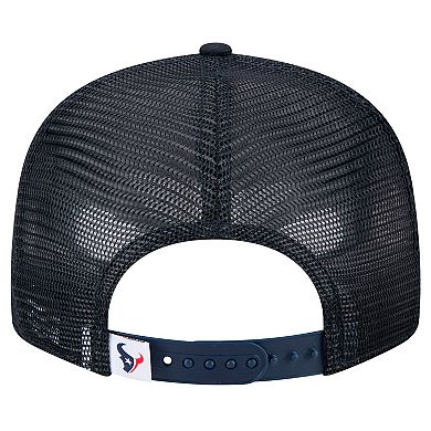 Men's New Era Navy Houston Texans Main Trucker 9FIFTY Snapback Hat