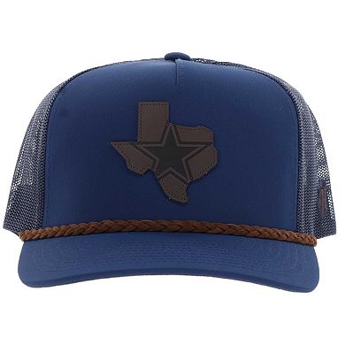 Men's HOOey Navy Dallas Cowboys State Patch Rope Trucker Adjustable Hat