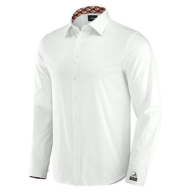 Men's J. Palmer White Cleveland Browns Man-In-Motion Long Sleeve Button-Up Dress Shirt