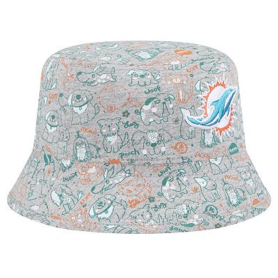 Toddler New Era Gray Miami Dolphins Companion Bucket Hat