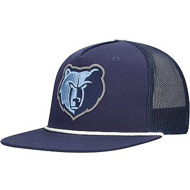 Men's Mitchell & Ness Navy Memphis Grizzlies Roper Trucker Snapback Hat