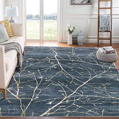 Garvee Indoor Modern Area Rug Weave Pattern Soft Shaggy Floor Carpet