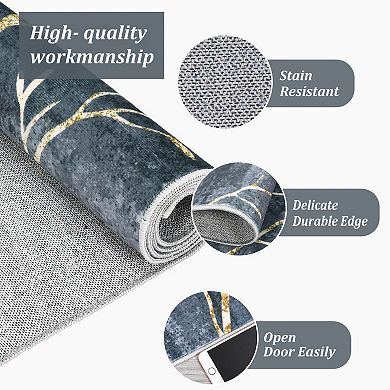 Garvee Indoor Modern Area Rug Weave Pattern Soft Shaggy Floor Carpet