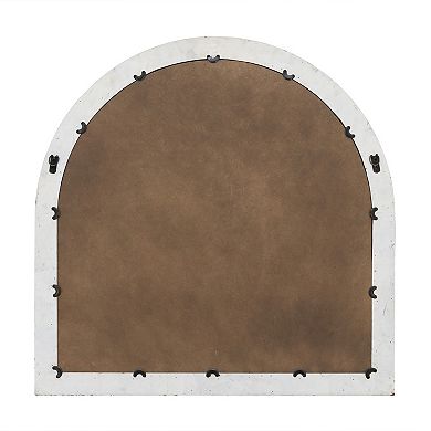 Parisloft Rustic Wood Arched Window Wall Mirror