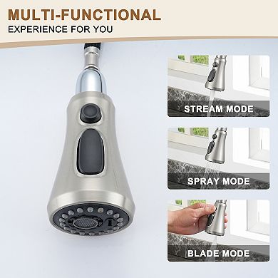 Single-handle Pull-out Sprayer Kitchen Faucet With Digital Display
