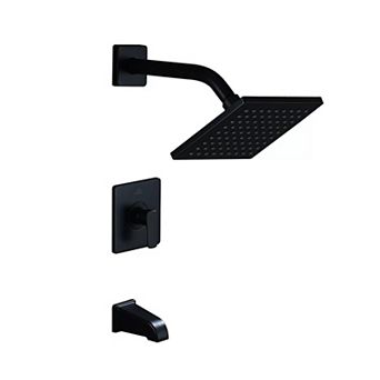 Single Handle 1-spray Tub And Shower Faucet 1.8 Gpm Matte Black Valve Include
