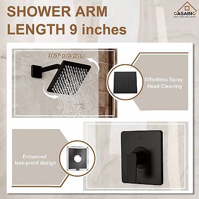 Single Handle 1-spray Tub And Shower Faucet 1.8 Gpm Matte Black Valve Include