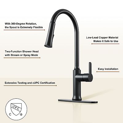 UPC Certified Pull Out kitchen faucet outlet