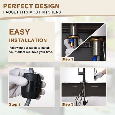 Single-handle Kitchen Faucet Faucets With Pull-out Sprayer