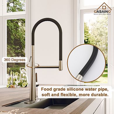 Single-handle Standard Kitchen Faucet With Fast Mount And Deck Plate