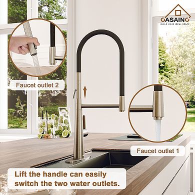 Single-handle Standard Kitchen Faucet With Fast Mount And Deck Plate