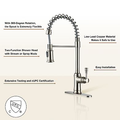 Single-handle Spring Pull-out Kitchen Faucet