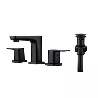 Casainc Luxurious Bathroom Sink Faucet With Dual Handle Matte Black Finish
