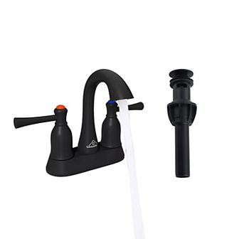 Casainc 3-hole 8-inch Bathroom Sink Faucet With Drainer