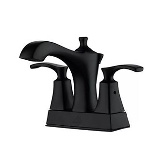 Luxurious 2-hole Bathroom Sink Faucet Set With Dual Handles, Matte Black Finish