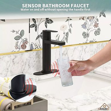 Casainc Dual-control Sensor Bathroom Sink Faucet Smart Basin Faucet