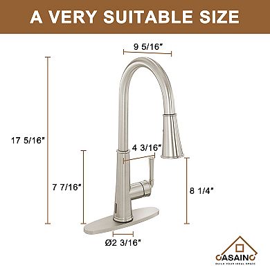 1.8gpm Touchless Pull Down Single Handle Kitchen Faucet With Led Function