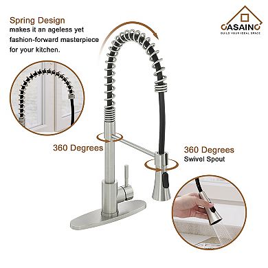 Kitchen Faucet Spring Standard Dual-function Spray Head Deck Plate