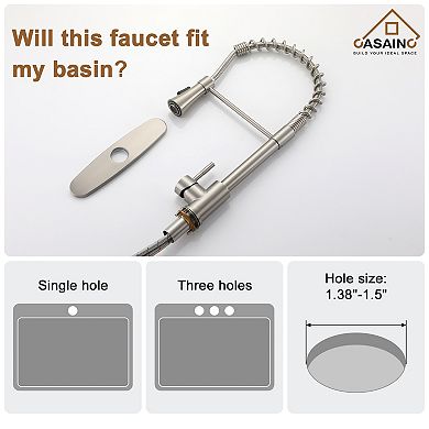 Kitchen Faucet Spring Standard Dual-function Spray Head Deck Plate