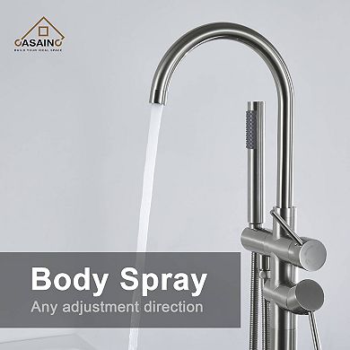 Casainc 2-handle Residentail Freestanding Bathtub Faucet With Hand Shower