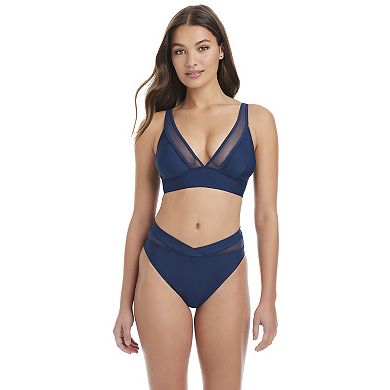 Women's Modern Supply by Sanctuary Mesh Longline Halter Swim Top