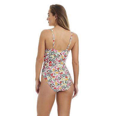 Women's Draper James Over the Shoulder Underwire One-Piece Swimsuit