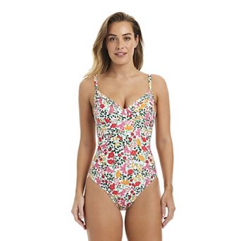 Women's Draper James Over the Shoulder Underwire One-Piece Swimsuit