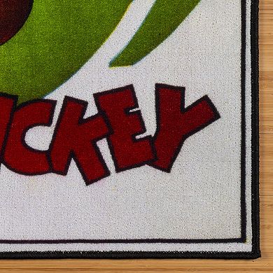Disney Kids Digital Mickey Mouse Touchdown Printed Multi Area Rug, 4x6