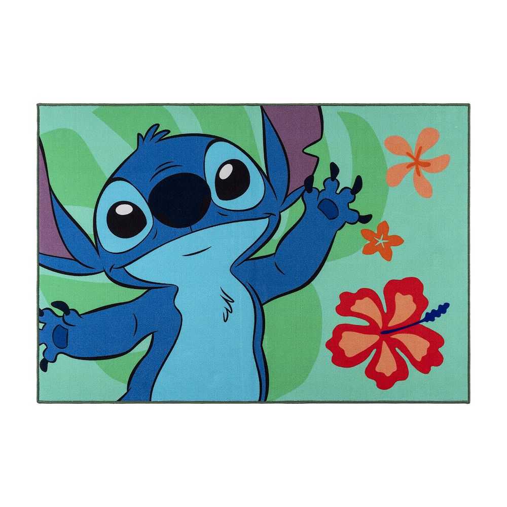 Disney Kids Waving Stitch Digital Printed Multi Area Rug, 4x6