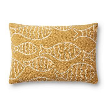 Loloi Handhook Fish 16" x 26" Indoor Outdoor Throw Pillow
