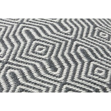 Loloi Embroidered 22" x 22" Indoor Outdoor Throw Pillow