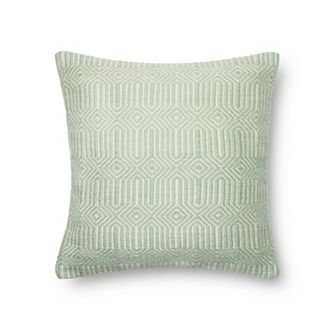 Loloi Embroidered 22" x 22" Indoor Outdoor Throw Pillow