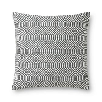 Loloi Embroidered 22" x 22" Indoor Outdoor Throw Pillow