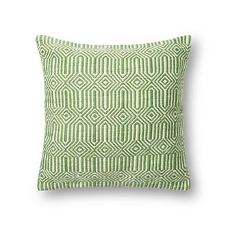 Loloi Embroidered 22" x 22" Indoor Outdoor Throw Pillow