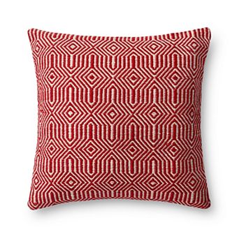 Loloi Embroidered 22" x 22" Indoor Outdoor Throw Pillow
