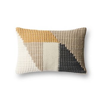 Loloi Neutral Multi Contemporary 13" x 21" Indoor Outdoor Throw Pillow