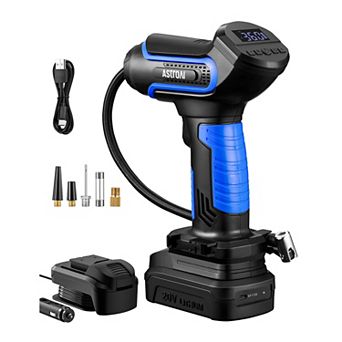 AstroAI Tire Inflator Air Compressor Cordless Tire Pump 150PSI With 20v Rechargeable Battery
