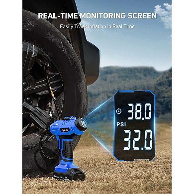Astroai Cordless Tire Inflator Air Compressor 20v Rechargeable Battery Powered 160psi