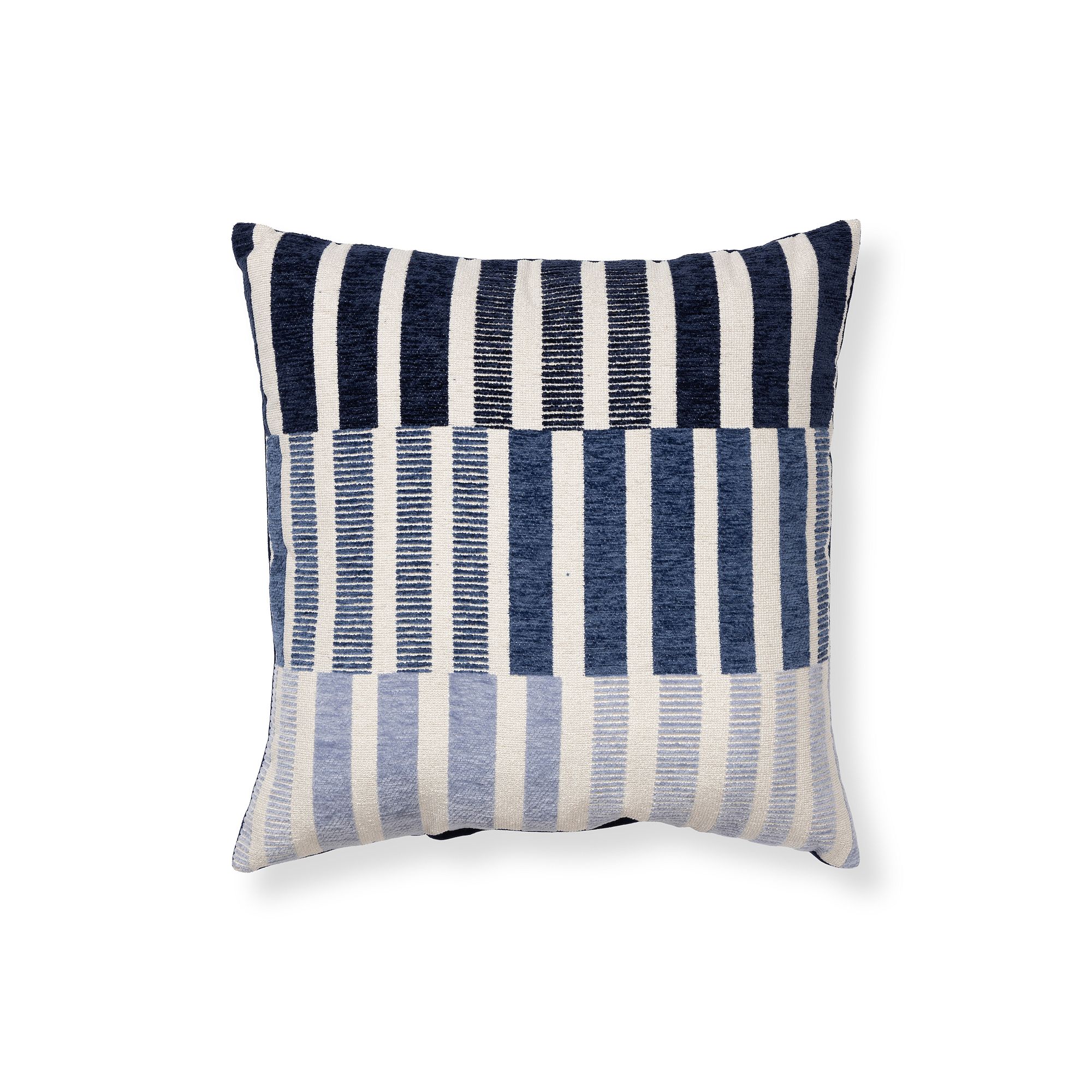 Broken Stripe Decorative Throw Pillow, Dark Blue