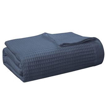 Pointehaven Hypoallergenic Soft Long Staple Cotton Waffle Blanket