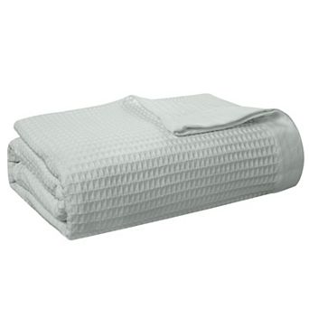 Pointehaven Hypoallergenic Soft Long Staple Cotton Waffle Blanket