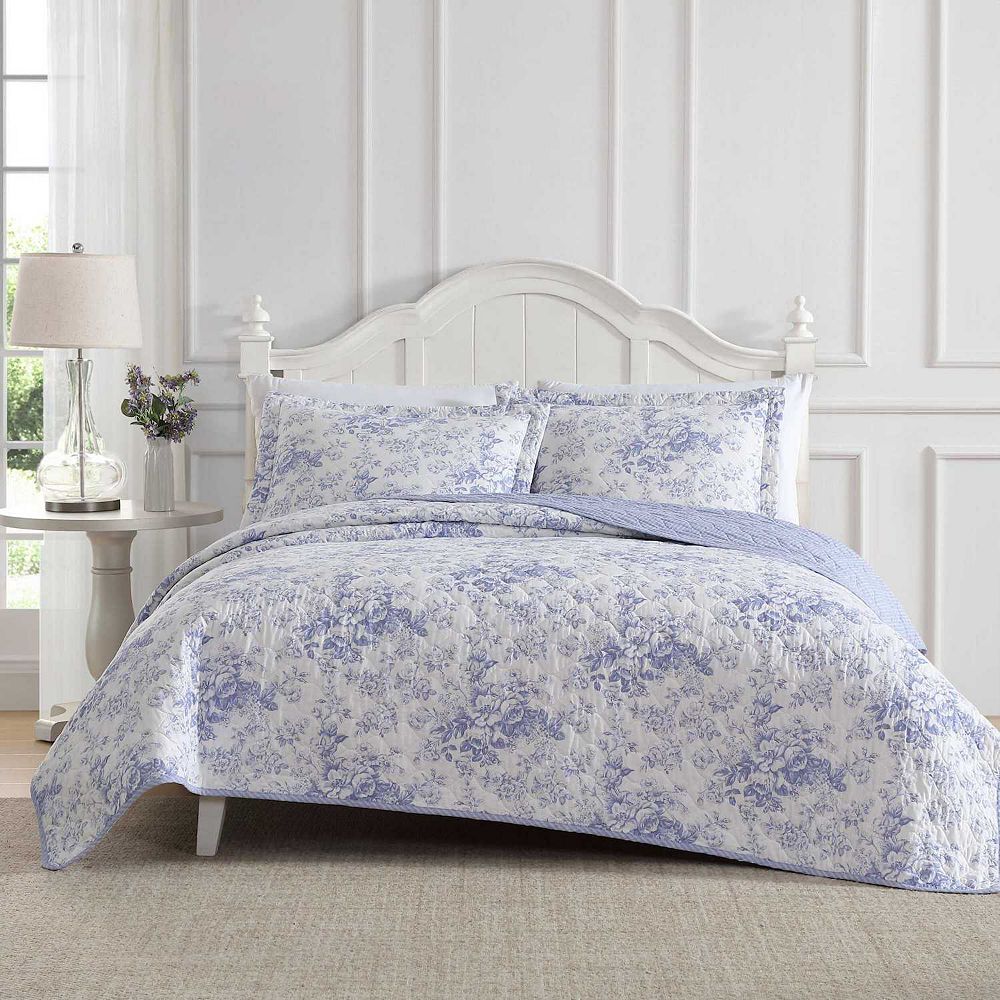 Laura Ashley Toile Delight Quilt Set - King