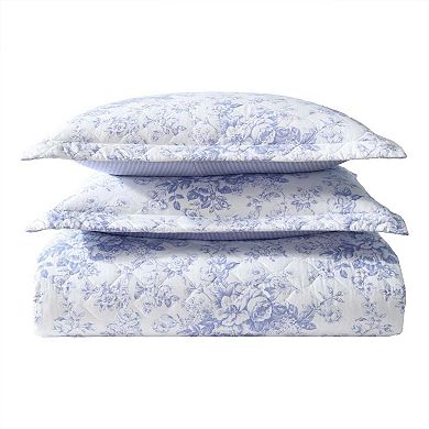 Laura Ashley Toile Delight Quilt Set