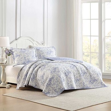 Laura Ashley Toile Delight Quilt Set