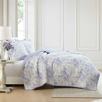 Laura Ashley Toile Delight Quilt Set