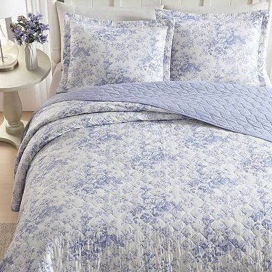 Laura Ashley Toile Delight Quilt Set